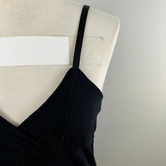 NWOT OPEN EDIT Women's Black V-Neck Cotton Blend Camisole (M) - Picture 3 of 8